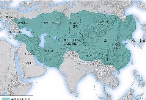 몽골제국 최대 영토